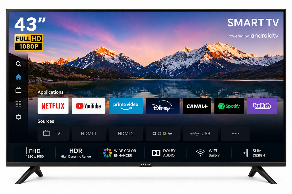 téléviseur LED Kiano Slim TV